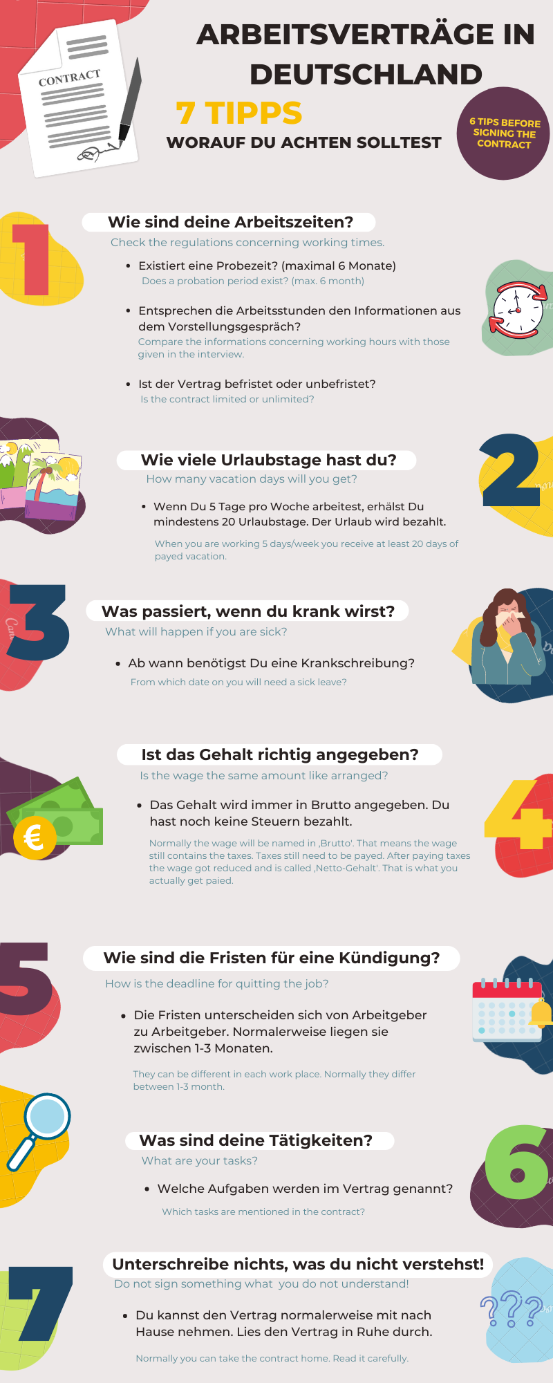 Arbeitsverträge in Deutschland - 7 Tipps 