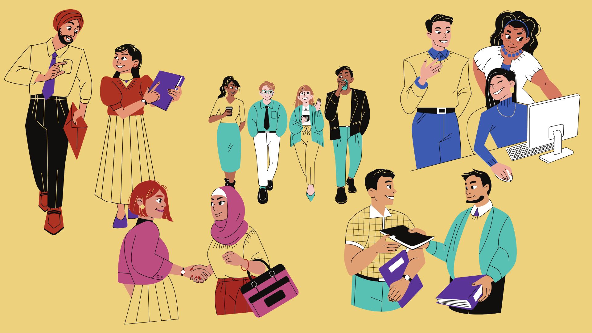 ELA Verbal and Nonverbal Communication Education Presentation in Red and White Illustrative Style